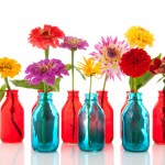 botellas de vidrio para flores