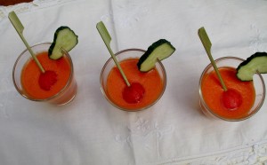 Gazpacho de tomate y sandía (por Chary Serrano)