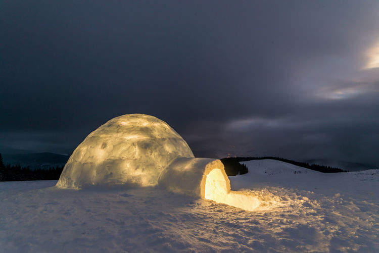 nochevieja en un iglu