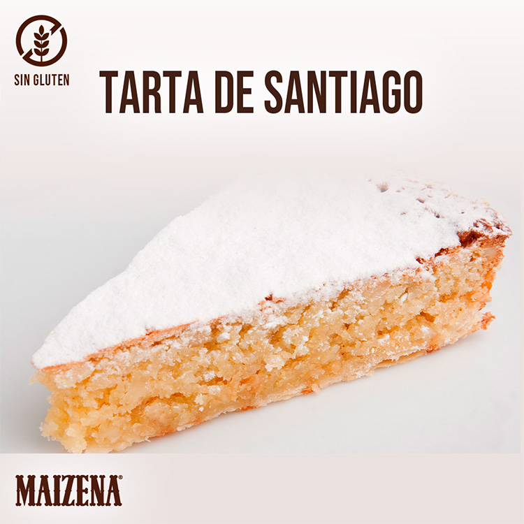 Receta de Tarta de Santiago sin gluten con Maizena