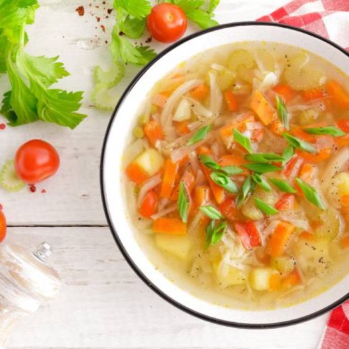 sopa fria de verduras